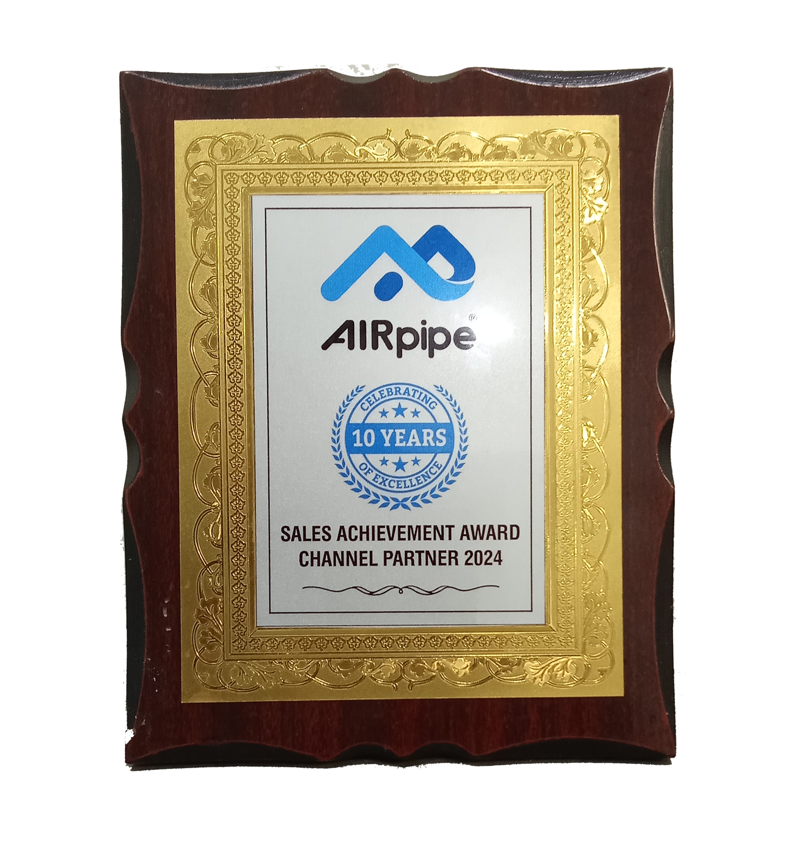 Airpipe Sales Achievement Award Channel Partner 2024