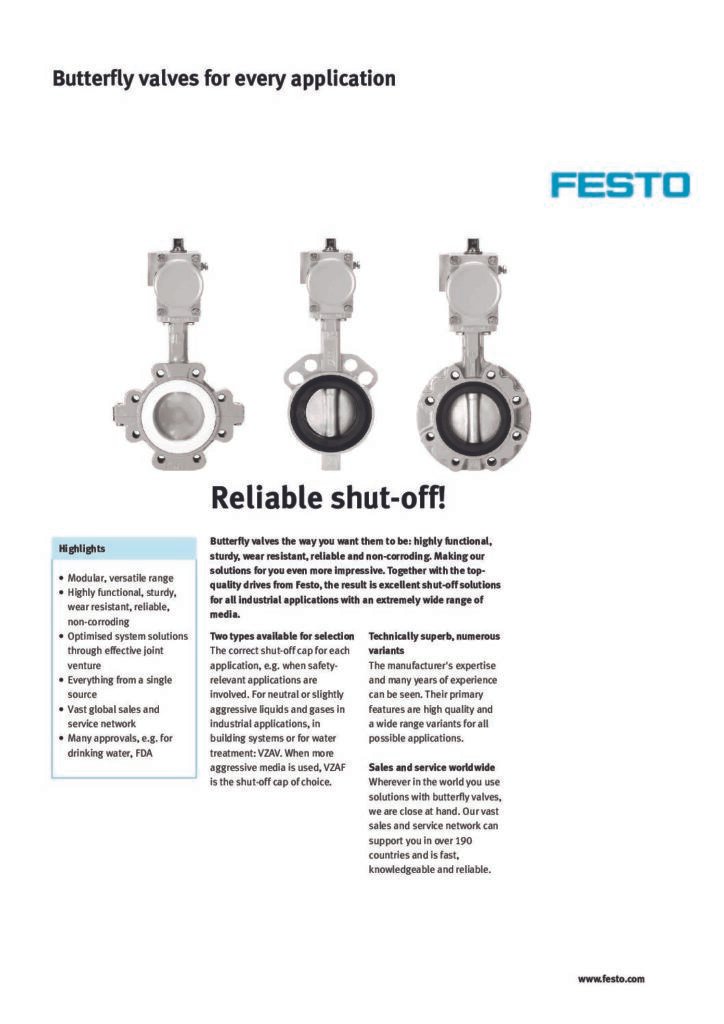 thumbnail of VZAF, VZAV Butterfly valves