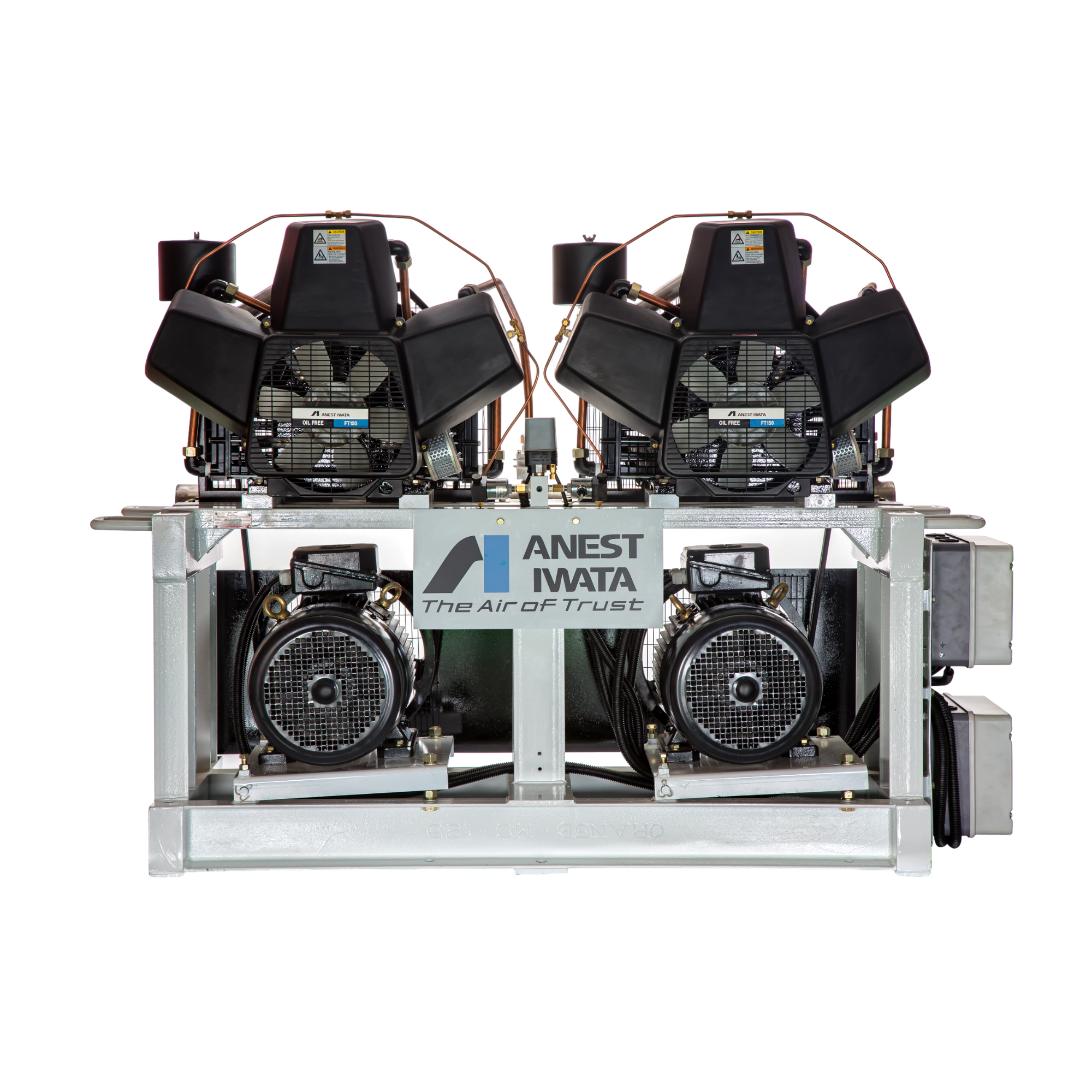 Duplex Oil Free Base Mounted Reciprocating Air Compressor