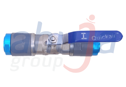 Quick Air INLINE BALL VALVE WITH ANODISED PUSH FIT MALE CONNECTOR for compressed air pipeline — Ahuja Group