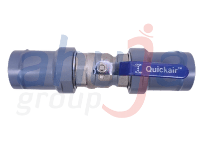 Quick Air INLINE BALL VALVE WITH INTEGRATED MALE CONNECTOR for compressed air pipeline — Ahuja Group