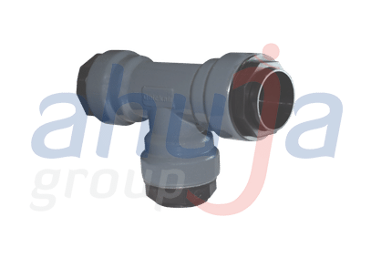 Quick Air push-fit EP cap reduced tee aluminium compressed air fitting — Ahuja Group