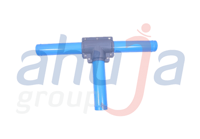 Quick Air integrated tee with pipe assembled — aluminium compressed air system — Ahuja Group