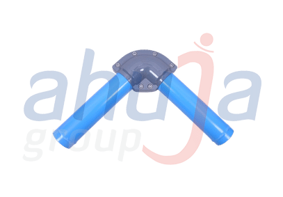 Quick Air integrated elbow with pipe assembled — aluminium compressed air system — Ahuja Group