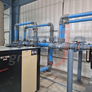 Aluminium compressed air pipeline system — plant installation by Ahuja Group
