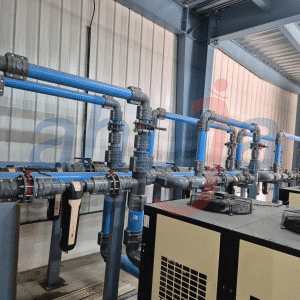 Quick Air modular aluminium pipeline installation — manufacturing plant — Ahuja Group