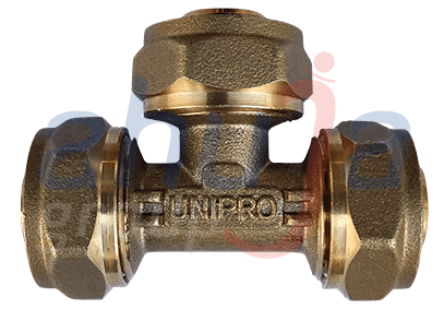 Unipro PneuAir Brasstite Equal Tee compression fitting – Ahuja Group