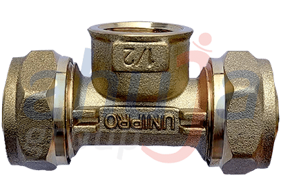 Unipro PneuAir Brasstite Female Tee compression fitting – Ahuja Group