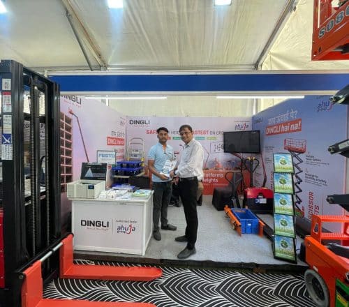 Ahuja Group stall at India Build Expo 2026 — Compressed Air Piping Systems & Pneumatics Exhibition, Jaipur